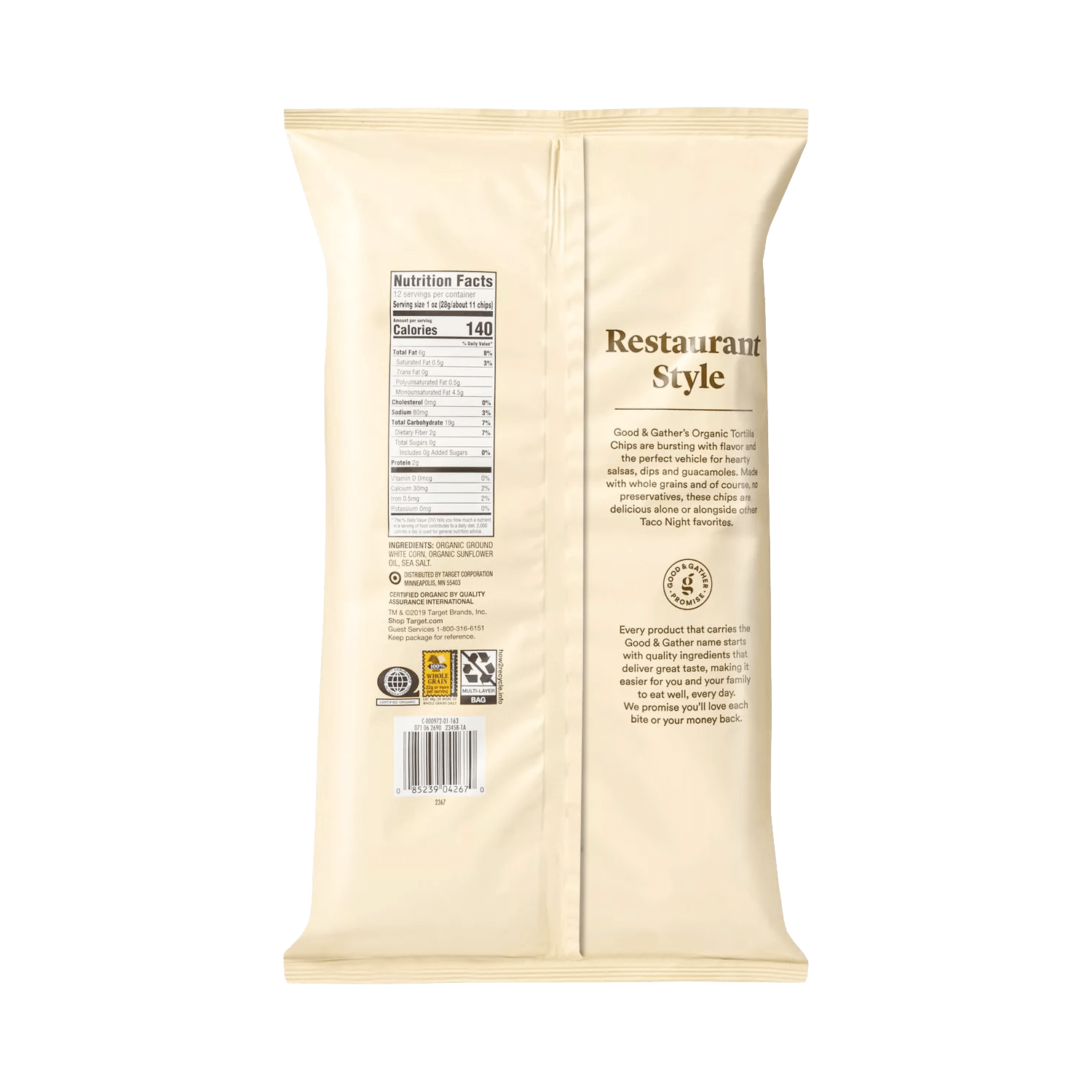 Organic White Corn Tortilla Chips - Image 2